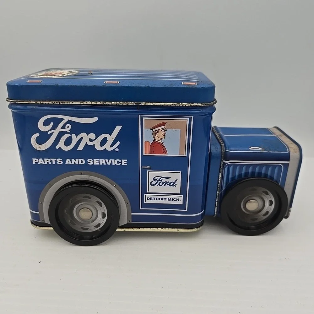 Ford Truck Tin Open Road Classics Truck Collectible Box Parts & Service Large 7